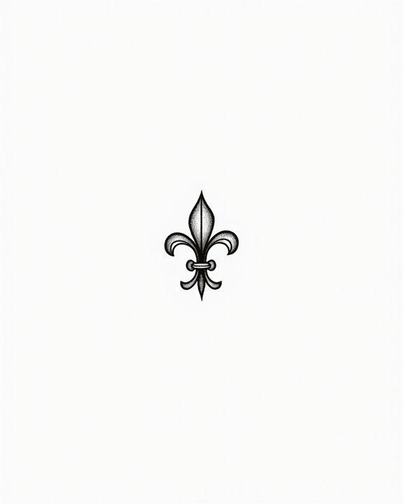 delicate royal symbol tattoo