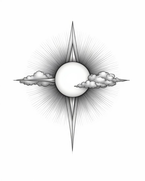 delicate sun and clouds