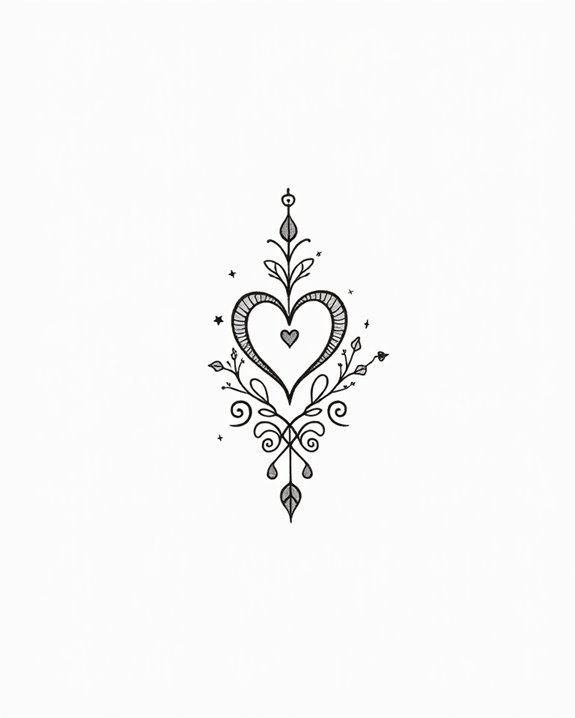 delicate tattoos of love