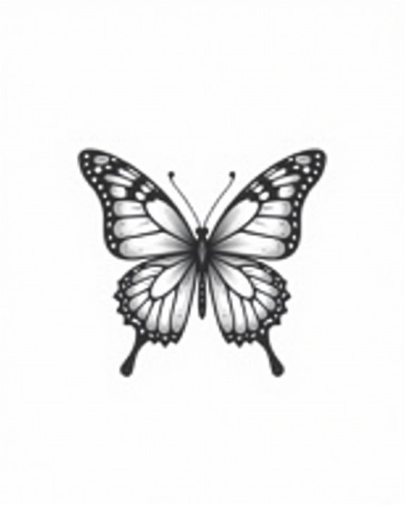 dotwork butterfly tattoo artistry