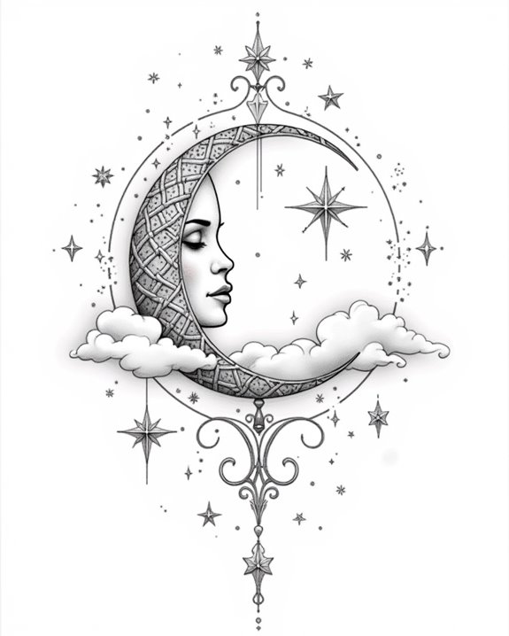 dreamy celestial anime tattoos
