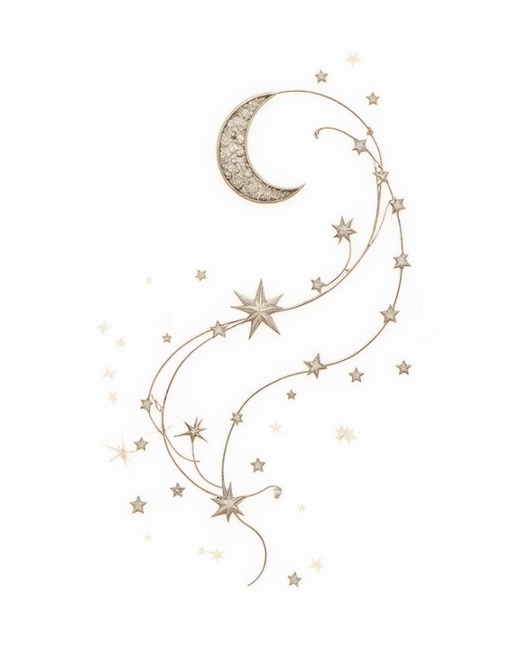 dreamy celestial star tattoo