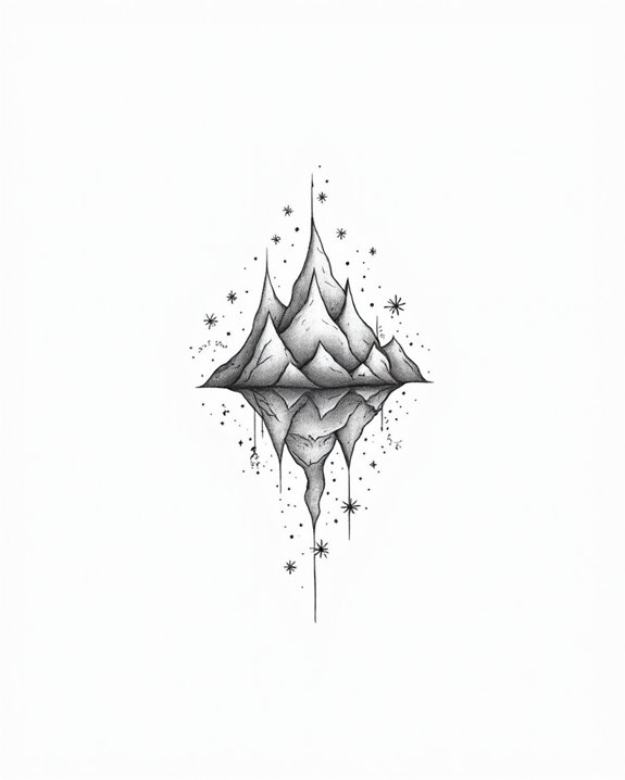 dreamy mountain range tattoos