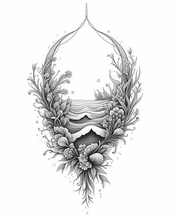 dreamy underwater landscape tattoos