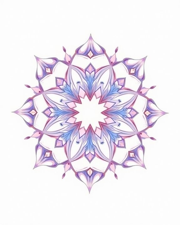 dreamy watercolor mandala tattoo
