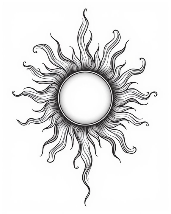 dynamic swirling sun rays