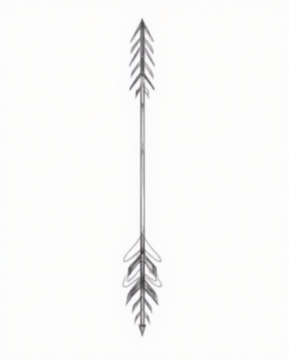 elegant abstract arrow tattoos
