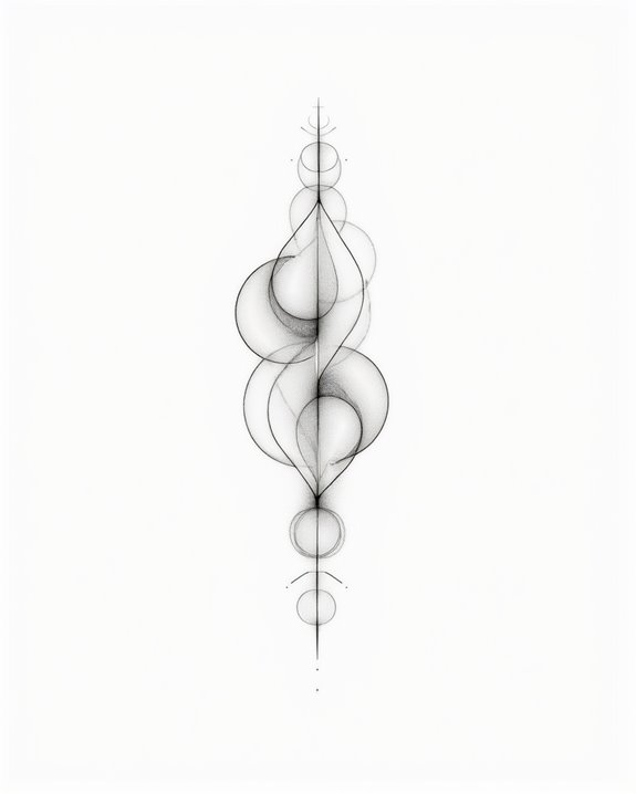 elegant abstract geometric tattoos