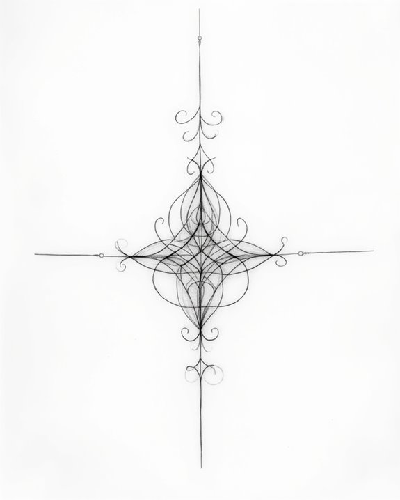 elegant abstract line expression