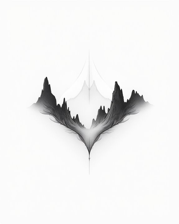 elegant cliff tattoo design