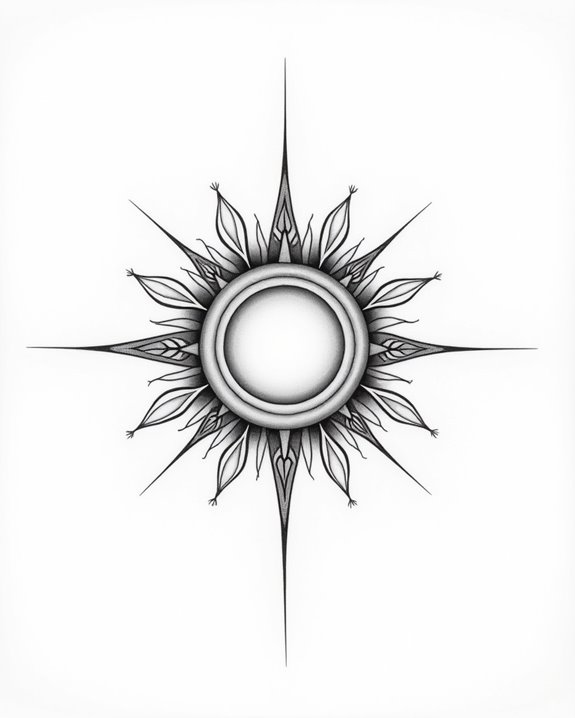 elegant cosmic symbolism tattoos