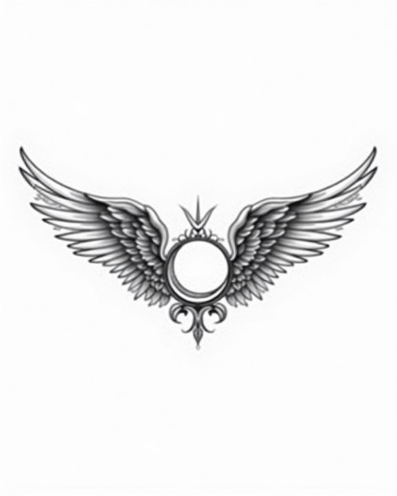 elegant crescent moon tattoo
