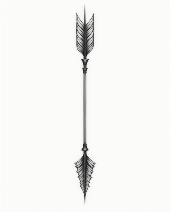 elegant detailed vertical arrow