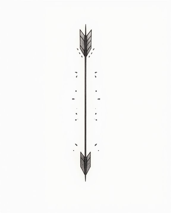 elegant directional tattoo design