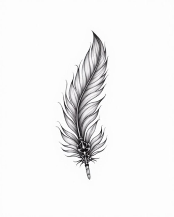 elegant feather ankle band