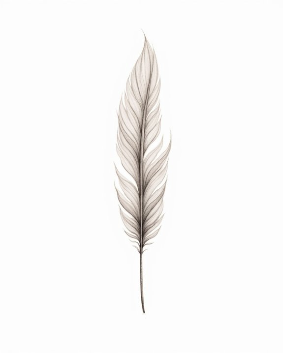 elegant feather quill design
