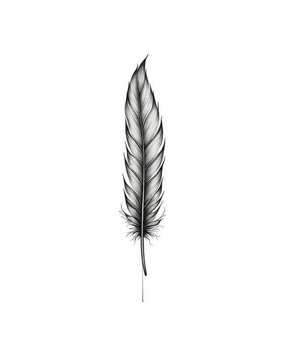 elegant feather tattoo symbolism