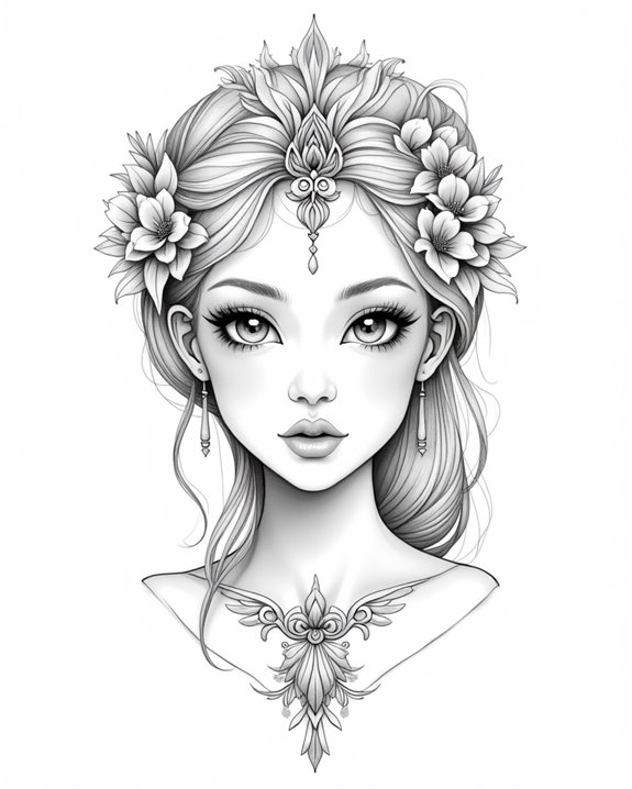 elegant fine line portraits