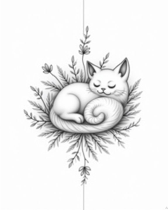 elegant fine line tattoo