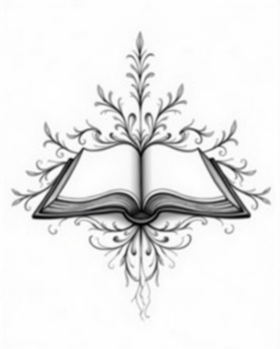 elegant flourishes symbolize growth