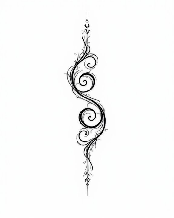 elegant flowing spiral design