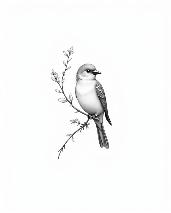 elegant freedom symbol tattoo