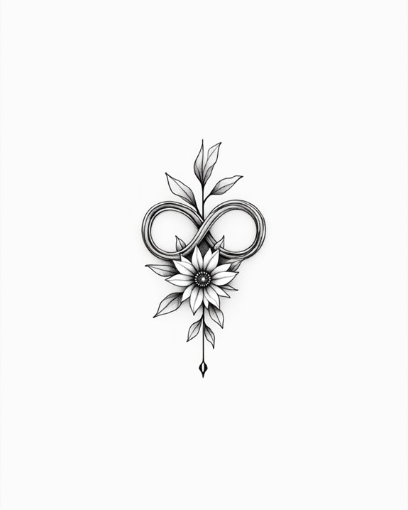 elegant infinity loop tattoo