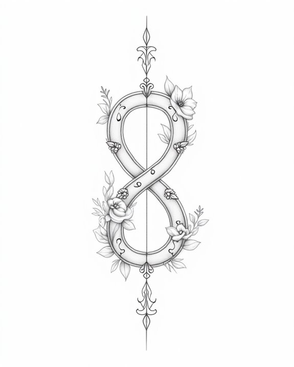 elegant infinity tattoo designs