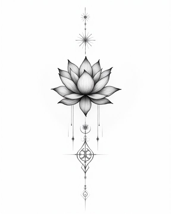 elegant inked meditation poses