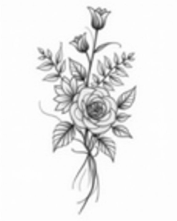 elegant juniper branch tattoo