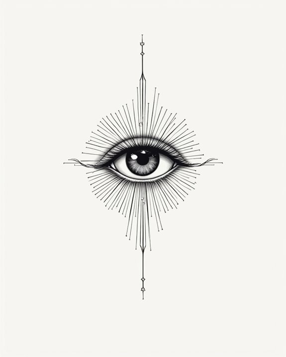 elegant line art eyes