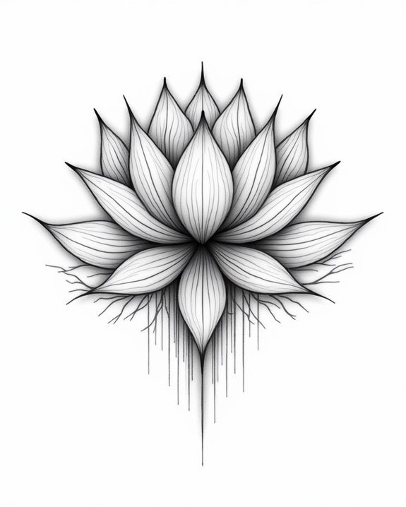 elegant lotus tattoo symbolism