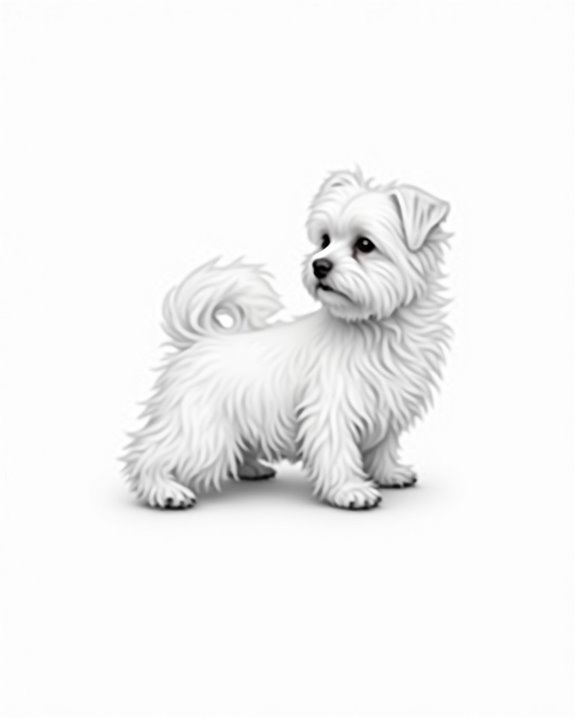 elegant maltese silhouette design