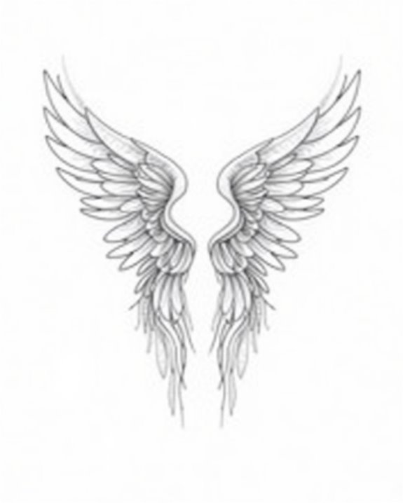 elegant minimalist angel wings