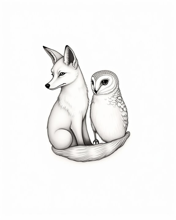 elegant minimalist animal symbolism