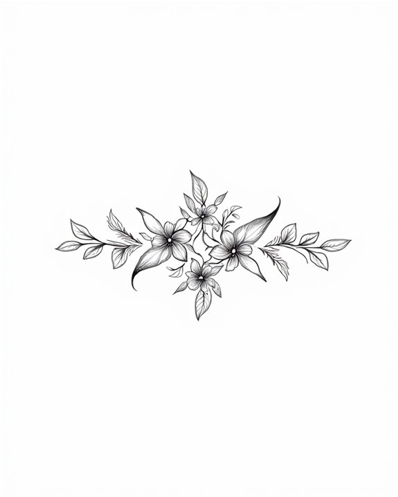 elegant minimalist bird tattoo