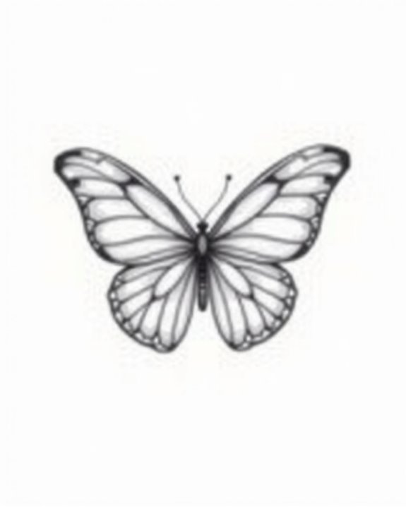 elegant minimalist butterfly design