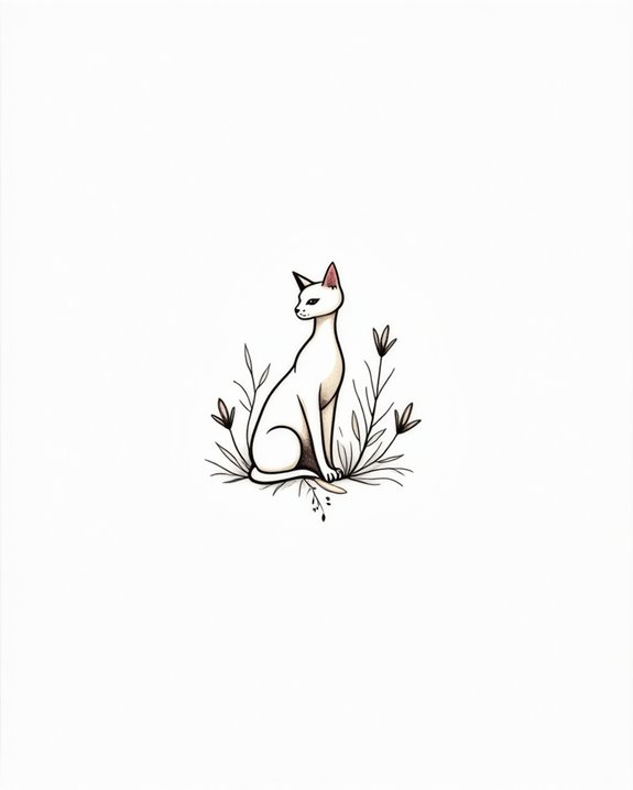 elegant minimalist cat design
