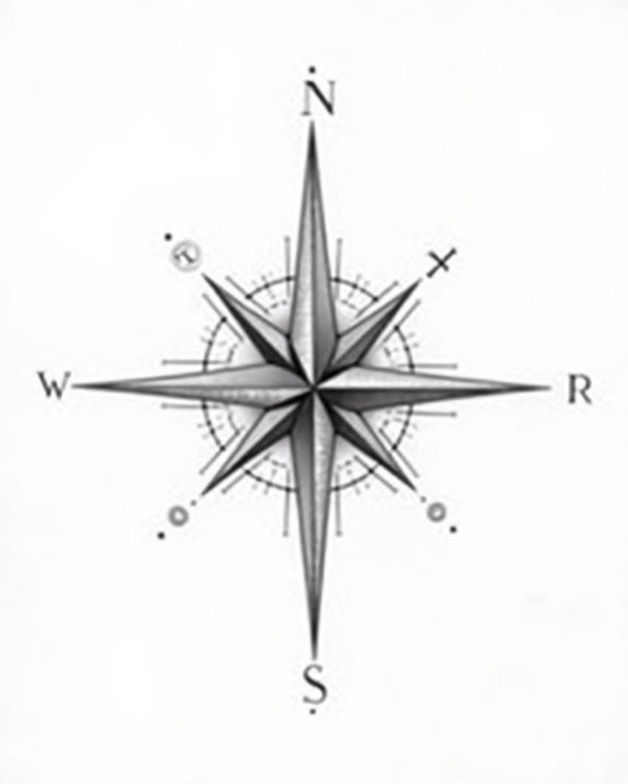elegant minimalist compass design