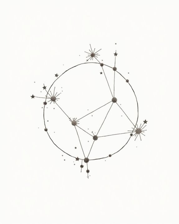 elegant minimalist constellation tattoos