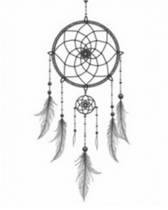 elegant minimalist dreamcatcher symbolism