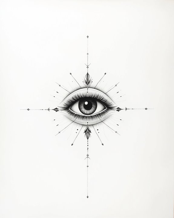 elegant minimalist eye symbolism