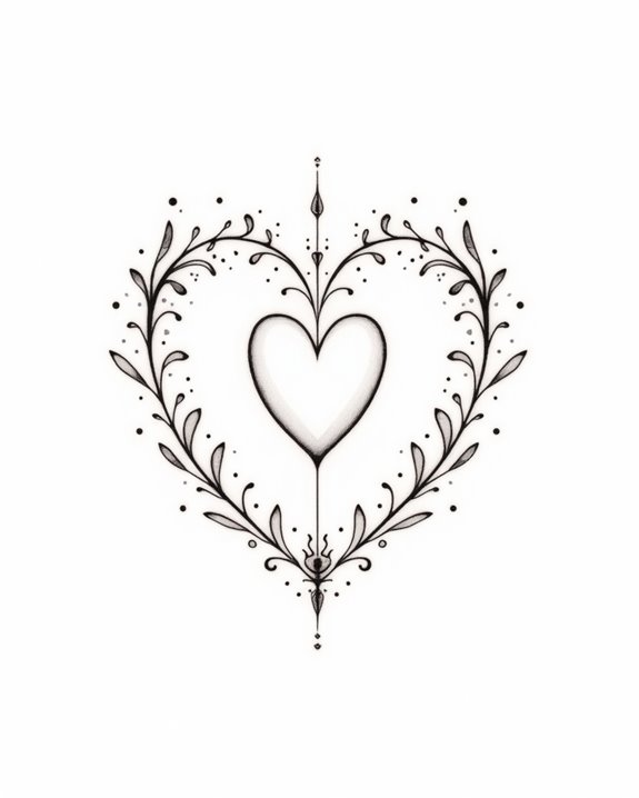 elegant minimalist heart design