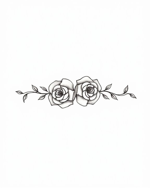 elegant minimalist heart tattoos