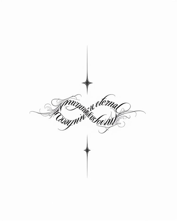 elegant minimalist infinity tattoo