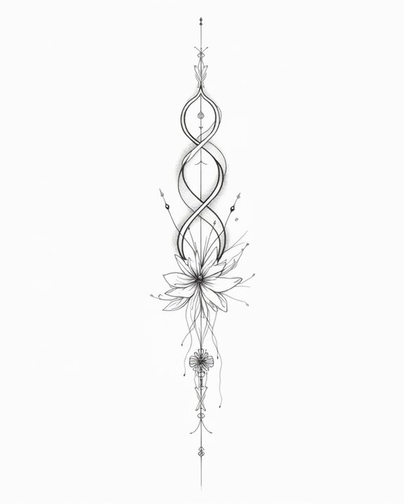 elegant minimalist infinity tattoos