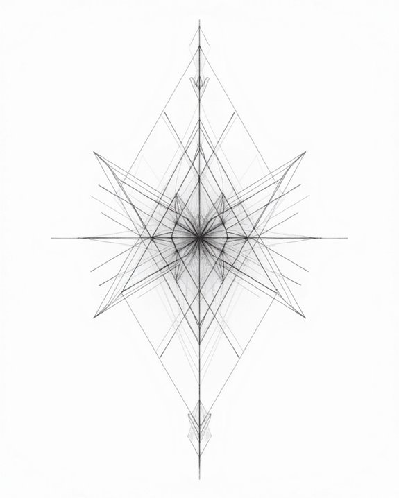 elegant minimalist line tattoos