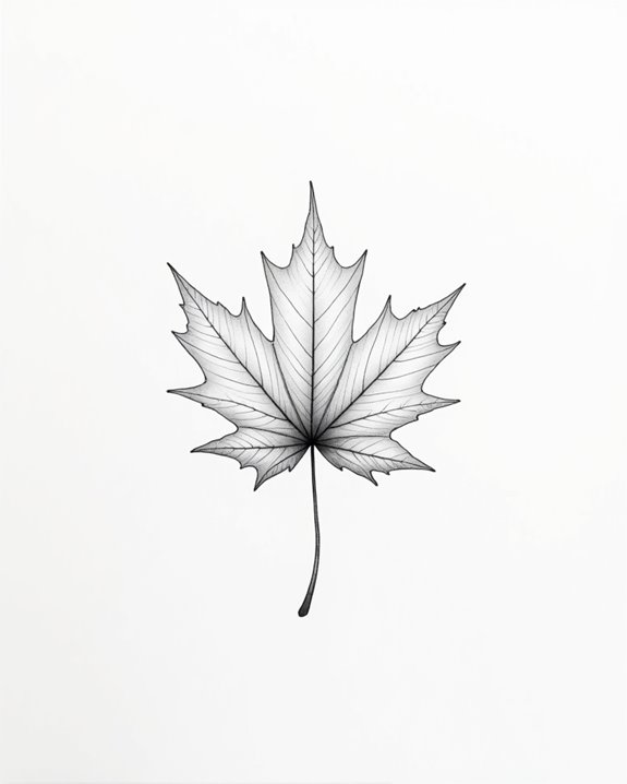 elegant minimalist maple symbolism