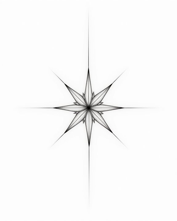 elegant minimalist star tattoos