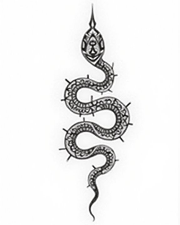 elegant minimalistic snake design